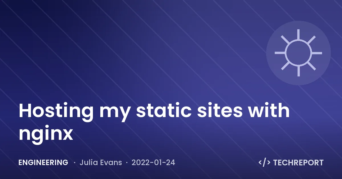 Hosting my static sites with nginx
