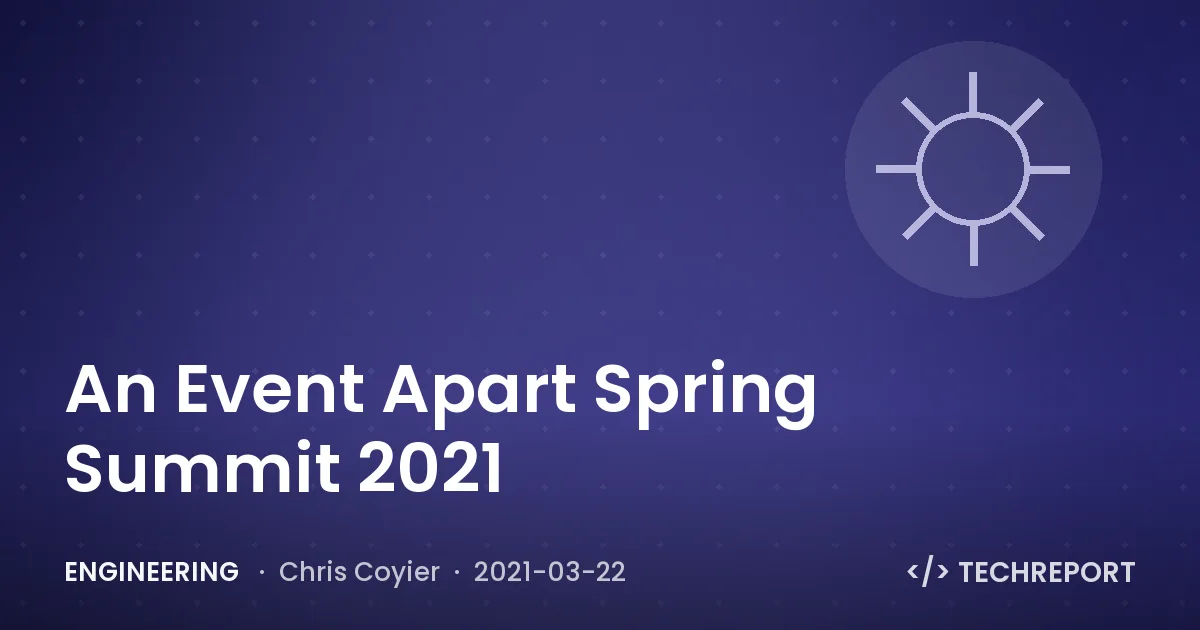 An Event Apart Spring Summit 2021
