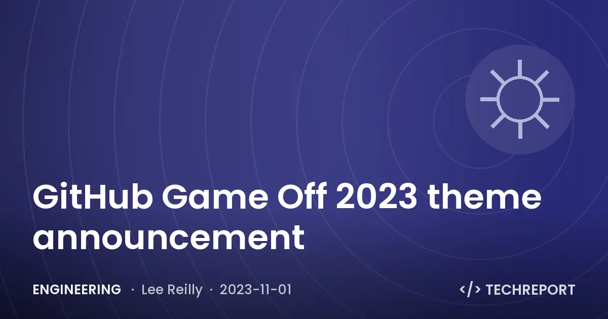 GitHub Game Off 2023 theme announcement