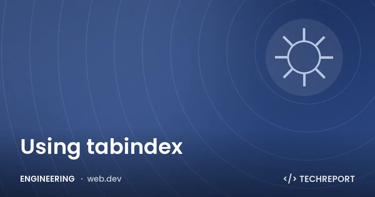 Using tabindex