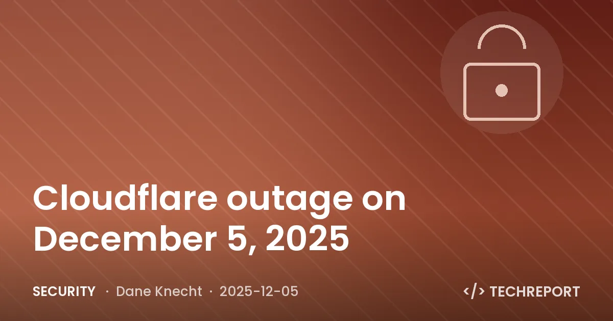 Security — Cloudflare outage on December 5, 2025