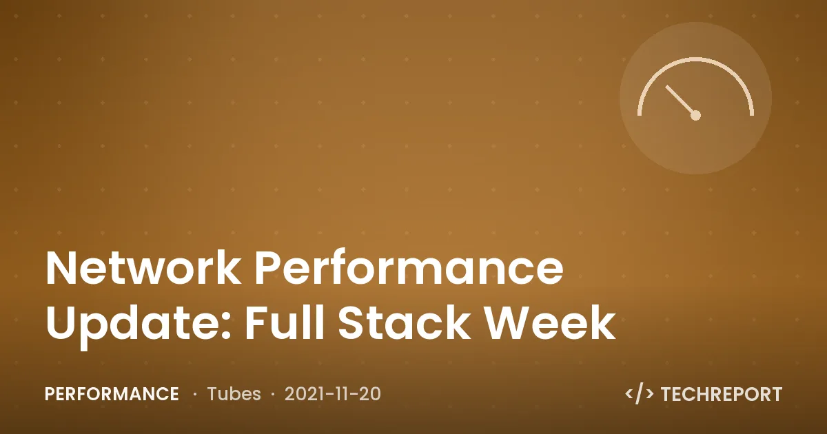 Performance — Network Performance Update: Full Stack Week