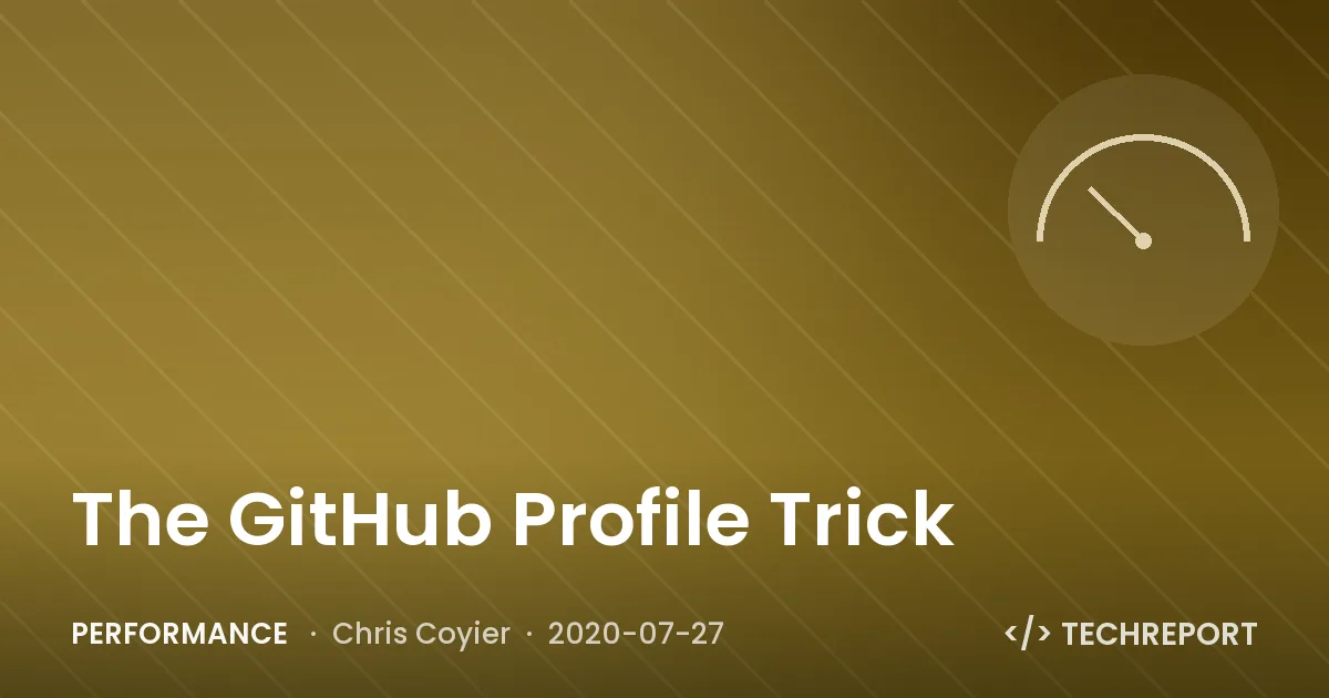 The GitHub Profile Trick