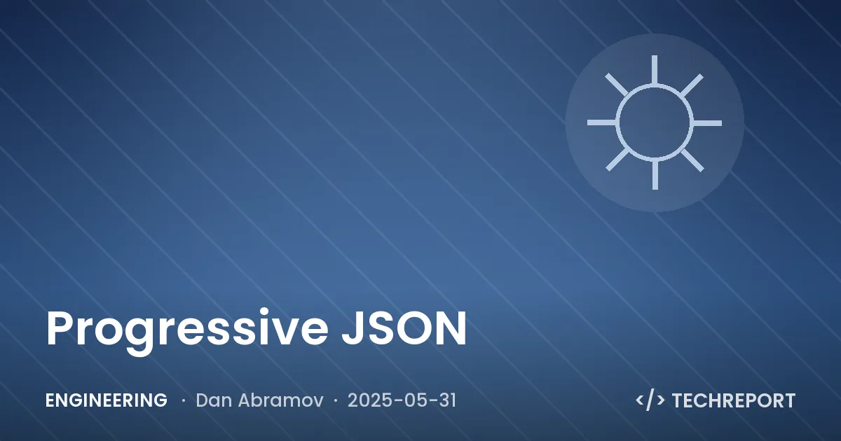 Progressive JSON