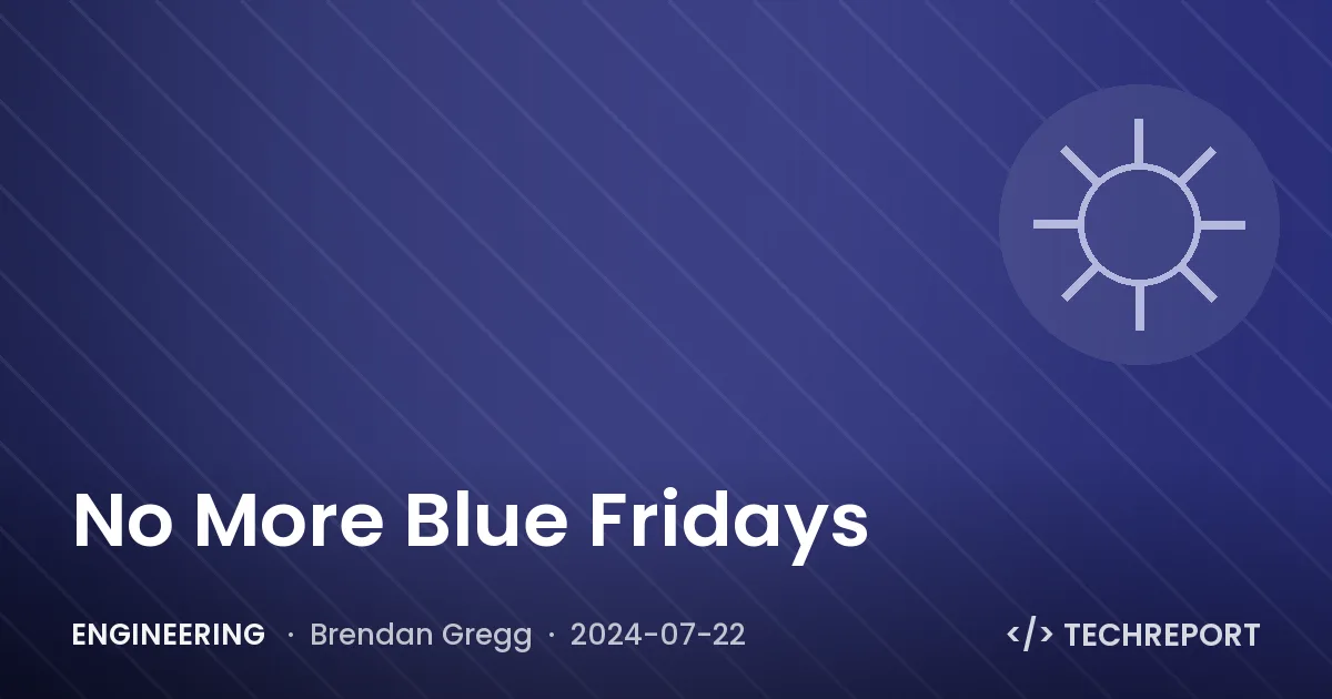 Engineering — No More Blue Fridays