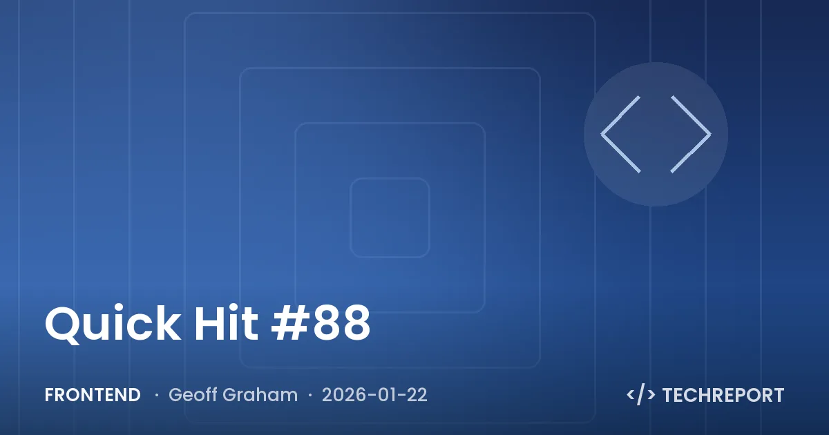 Frontend — Quick Hit #88