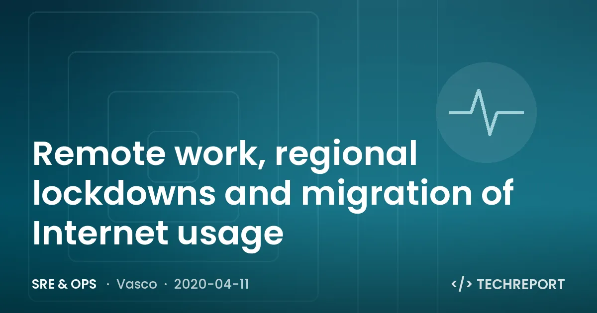 Remote work, regional lockdowns and migration of Internet usage