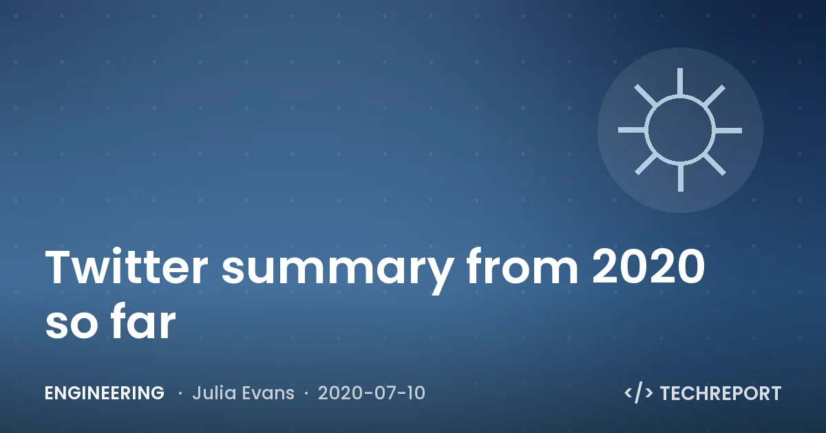 Engineering — Twitter summary from 2020 so far