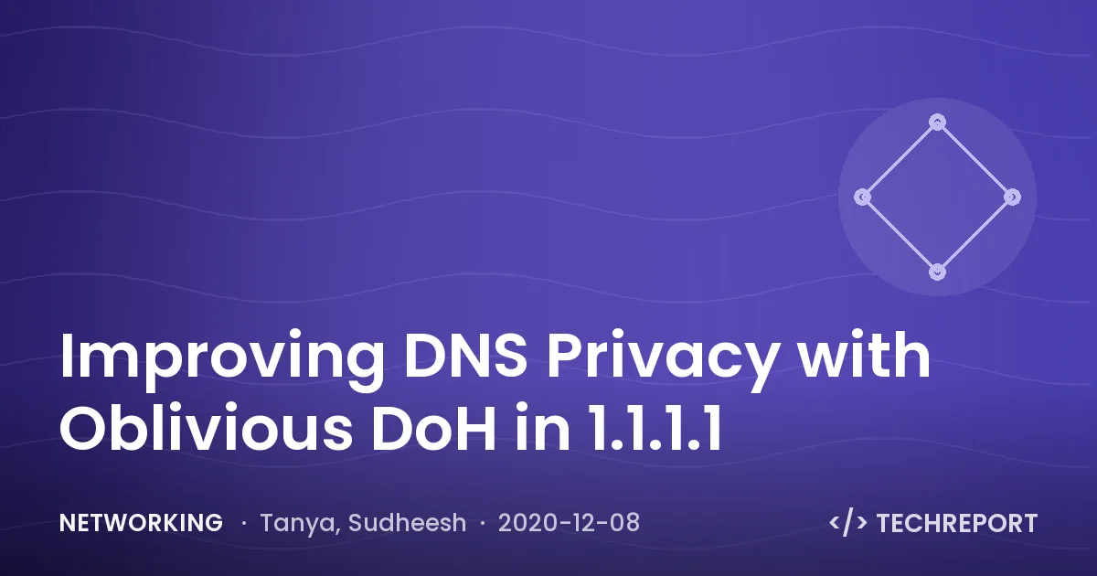 Improving DNS Privacy with Oblivious DoH in 1.1.1.1