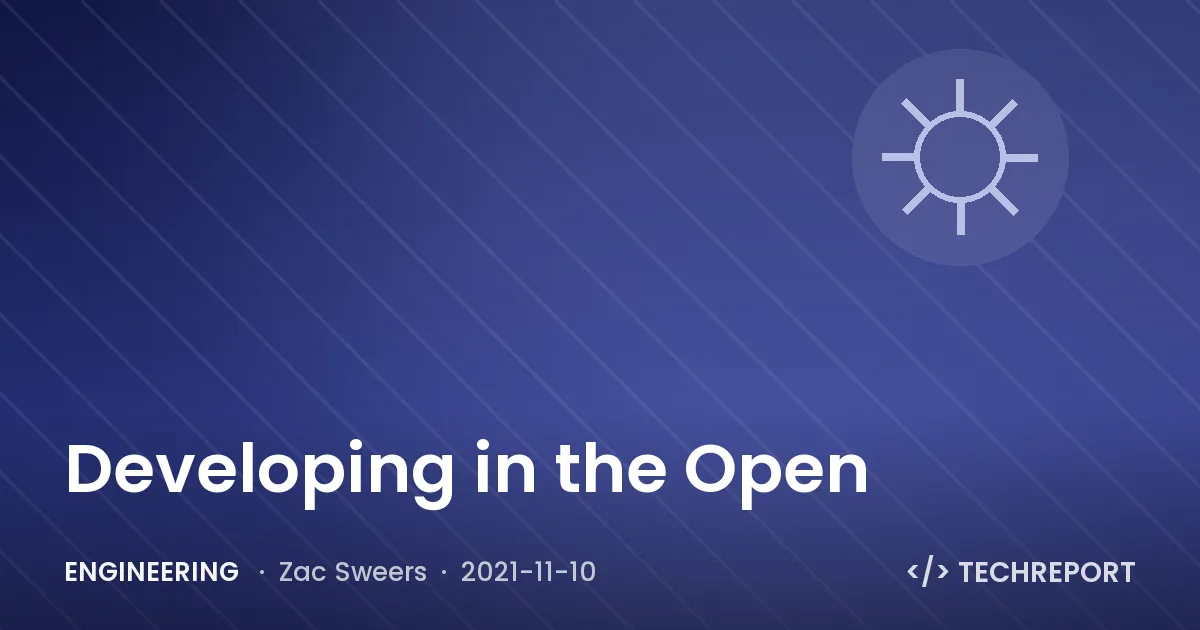 Developing in the Open