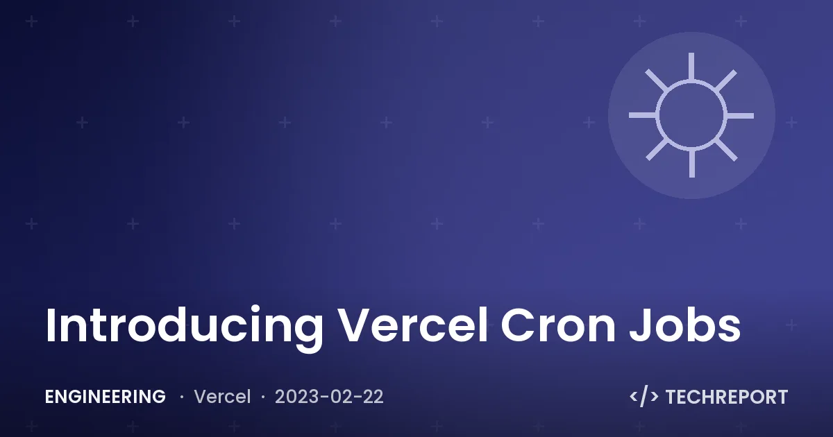 Introducing Vercel Cron Jobs