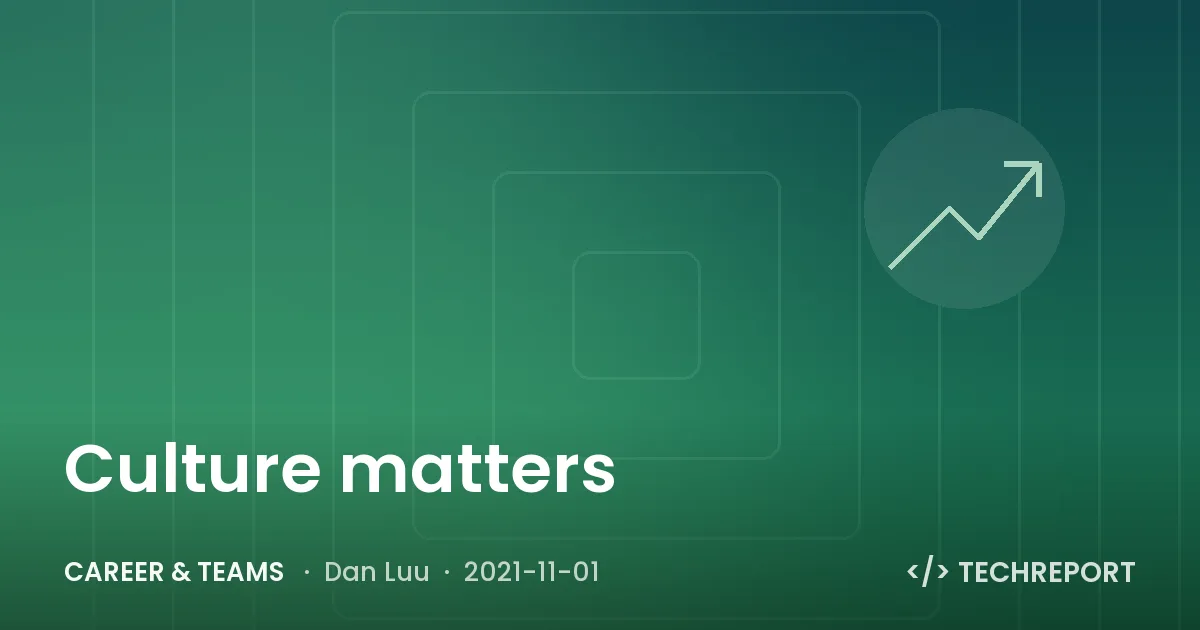 Career & Teams — Culture matters