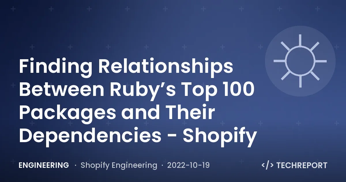 Engineering — Finding Relationships Between Ruby’s Top 100 Packages and Their Dependencies - Shopify