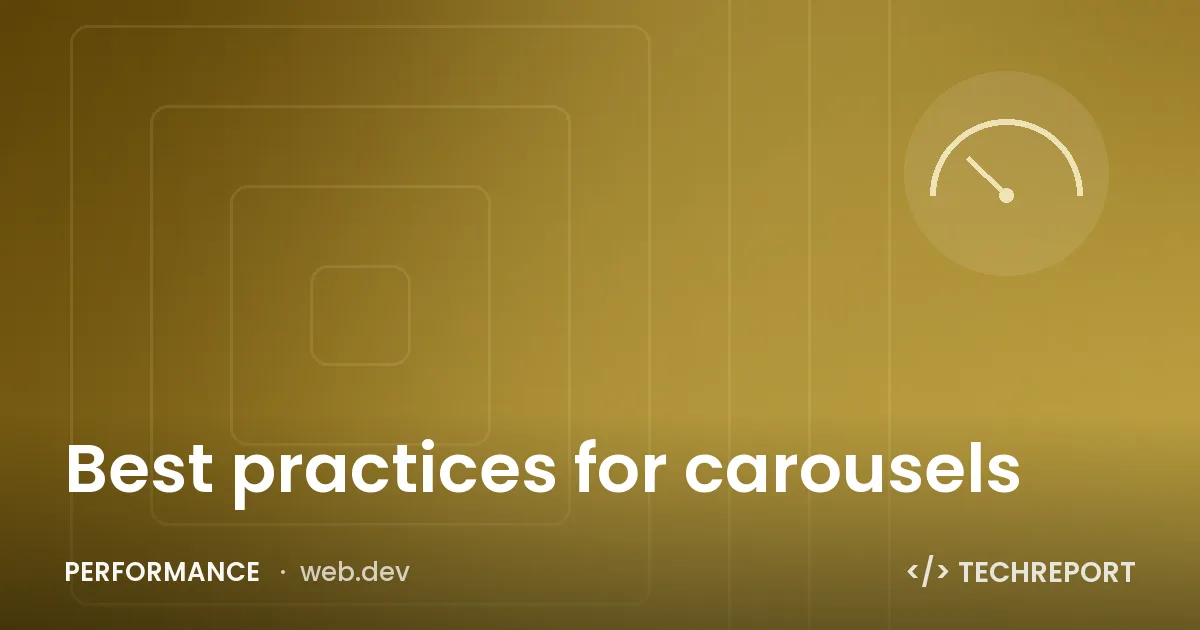 Best practices for carousels