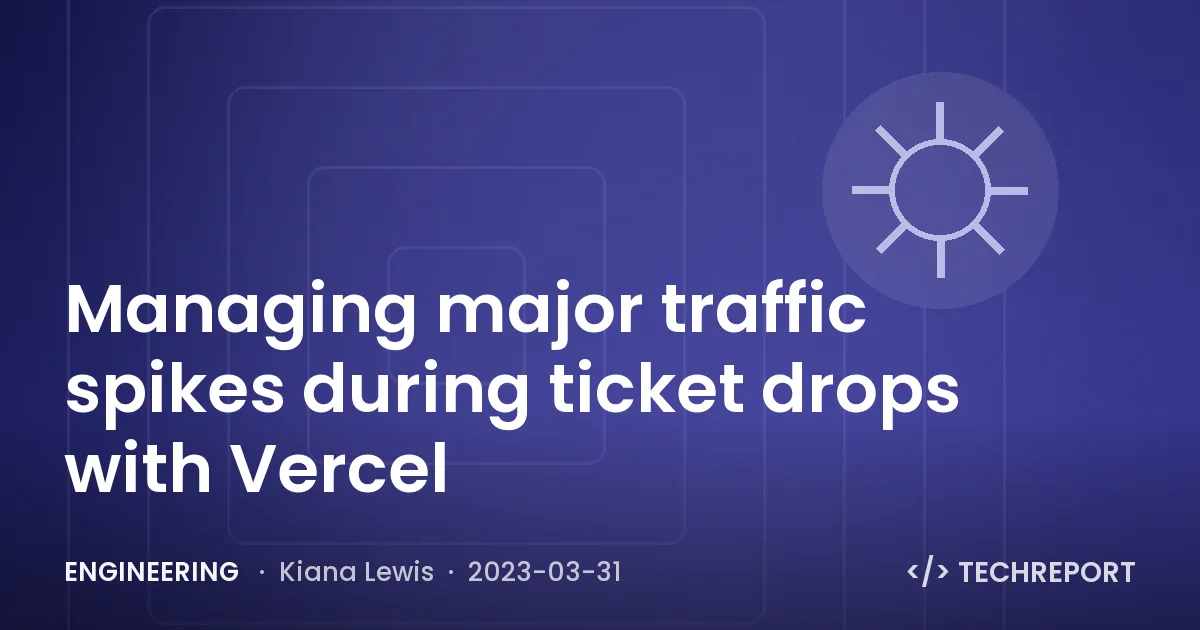 Managing major traffic spikes during ticket drops with Vercel