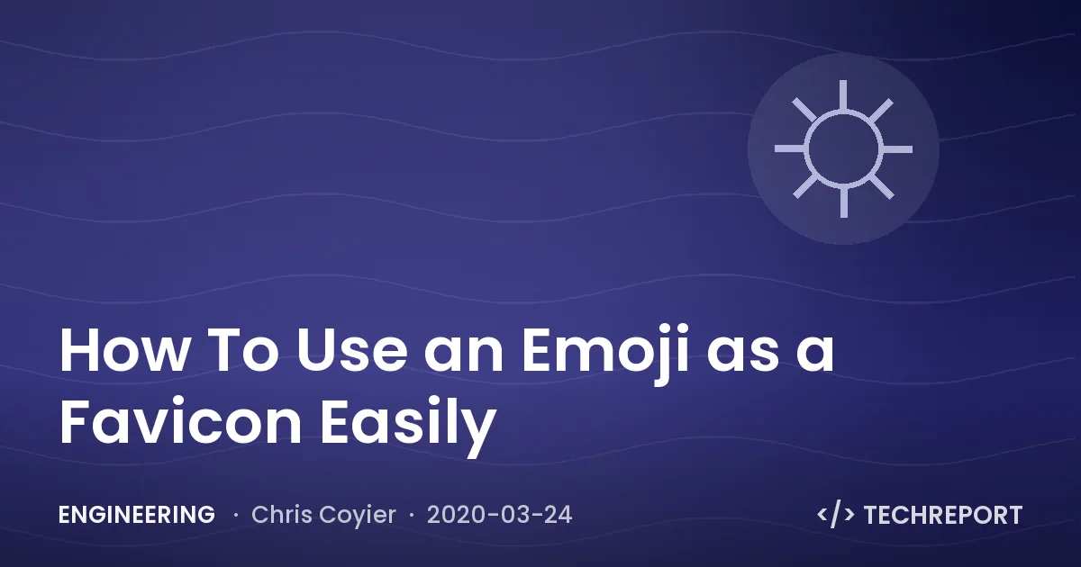 How To Use an Emoji as a Favicon Easily