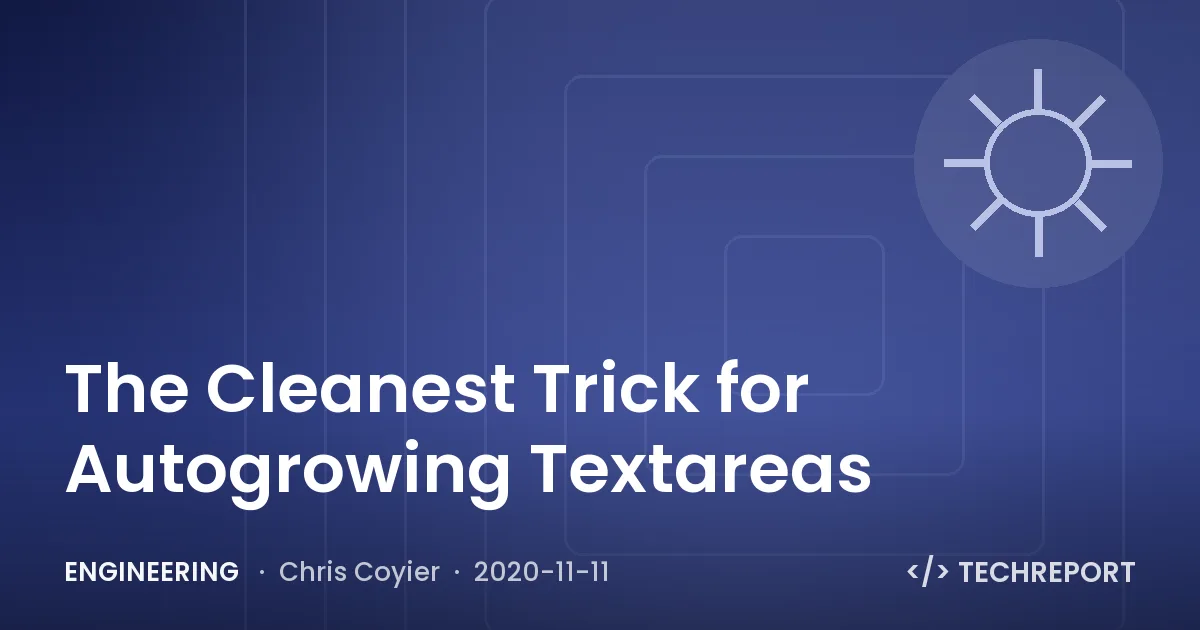 The Cleanest Trick for Autogrowing Textareas