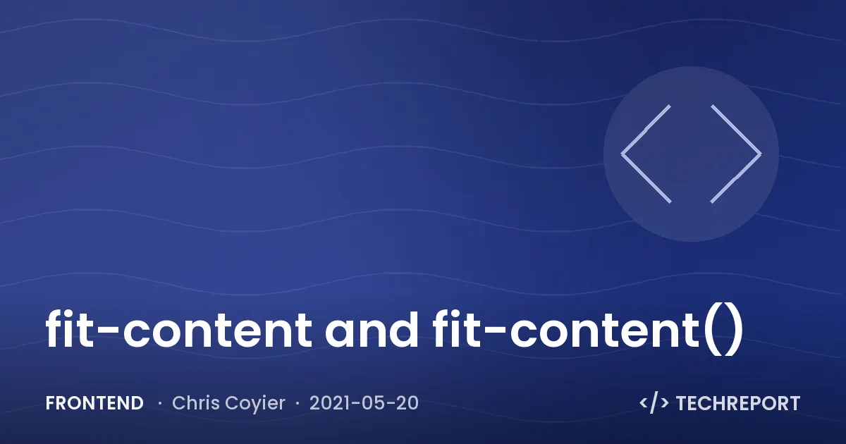 fit-content and fit-content()