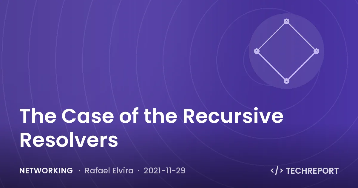 Networking — The Case of the Recursive Resolvers