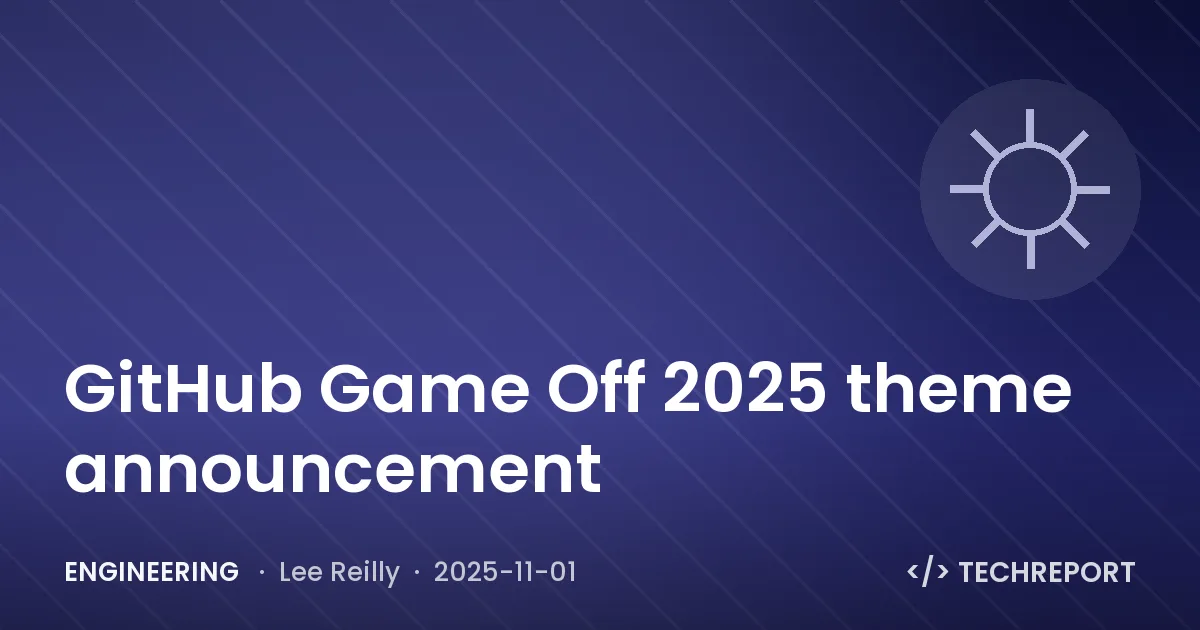 GitHub Game Off 2025 theme announcement