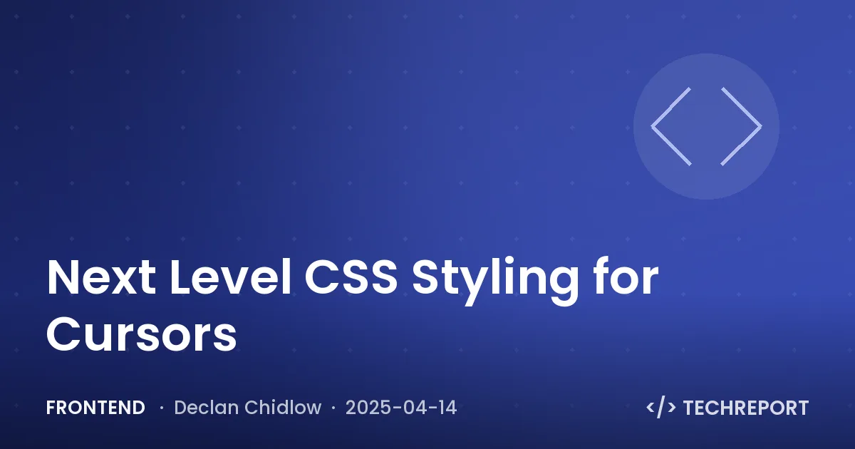 Frontend — Next Level CSS Styling for Cursors
