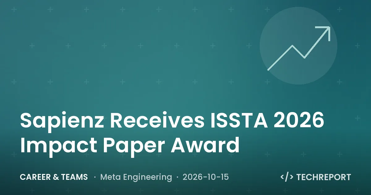 Sapienz Receives ISSTA 2026 Impact Paper Award