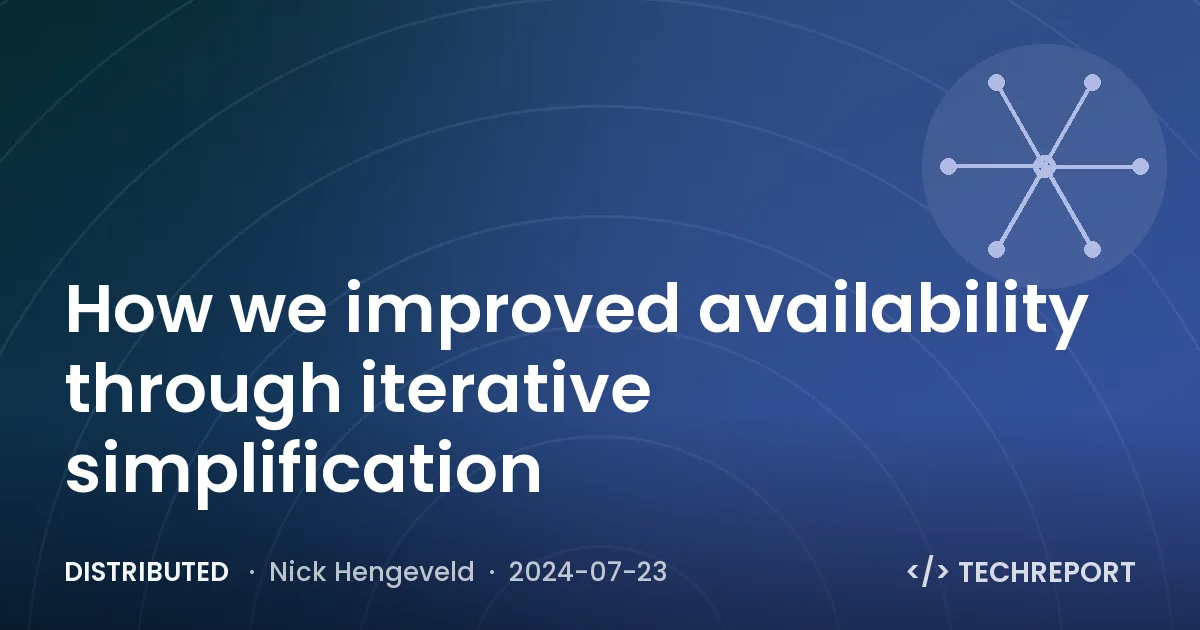 Distributed — How we improved availability through iterative simplification