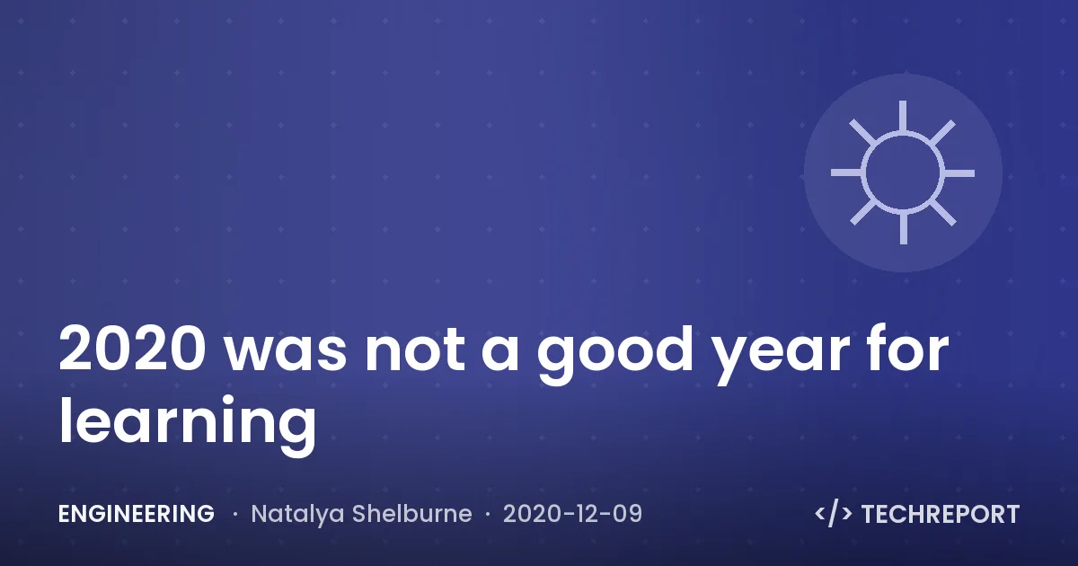 2020 was not a good year for learning