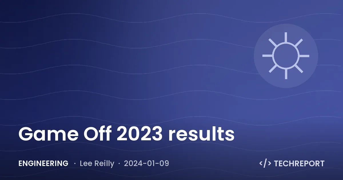 Engineering — Game Off 2023 results 🏆