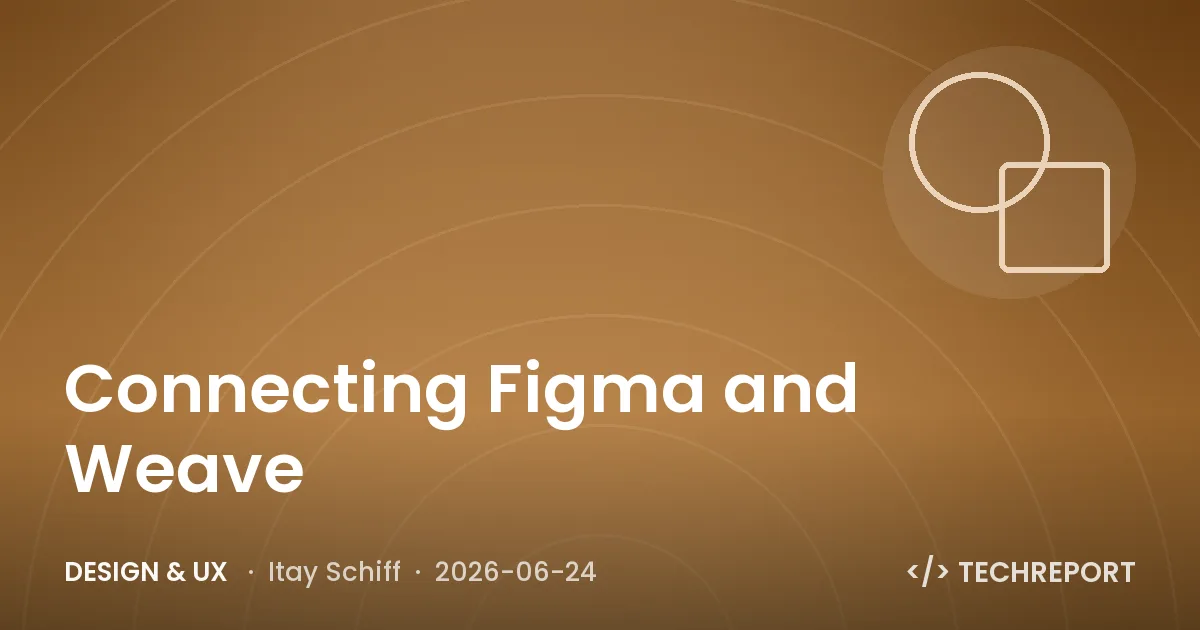Design & UX — Connecting Figma and Weave