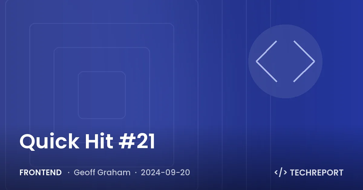 Quick Hit #21