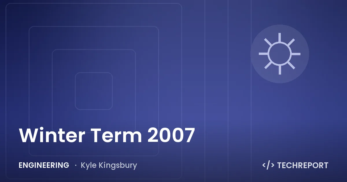 Winter Term 2007