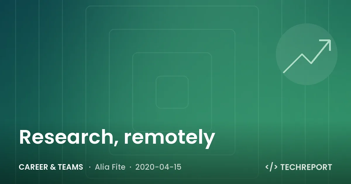 Career & Teams — Research, remotely