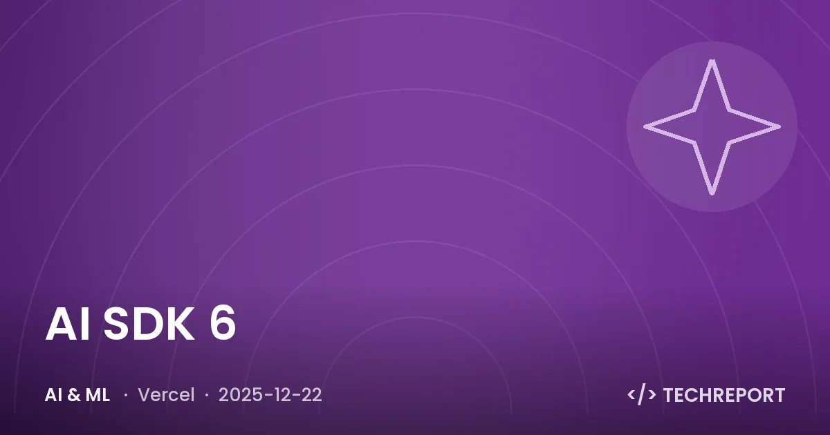 AI & ML — AI SDK 6