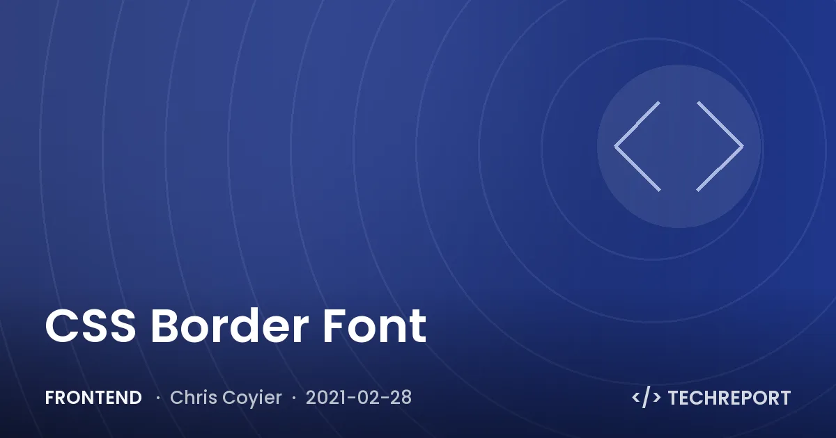 CSS Border Font