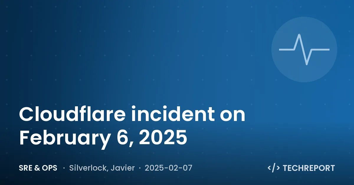 SRE & Ops — Cloudflare incident on February 6, 2025
