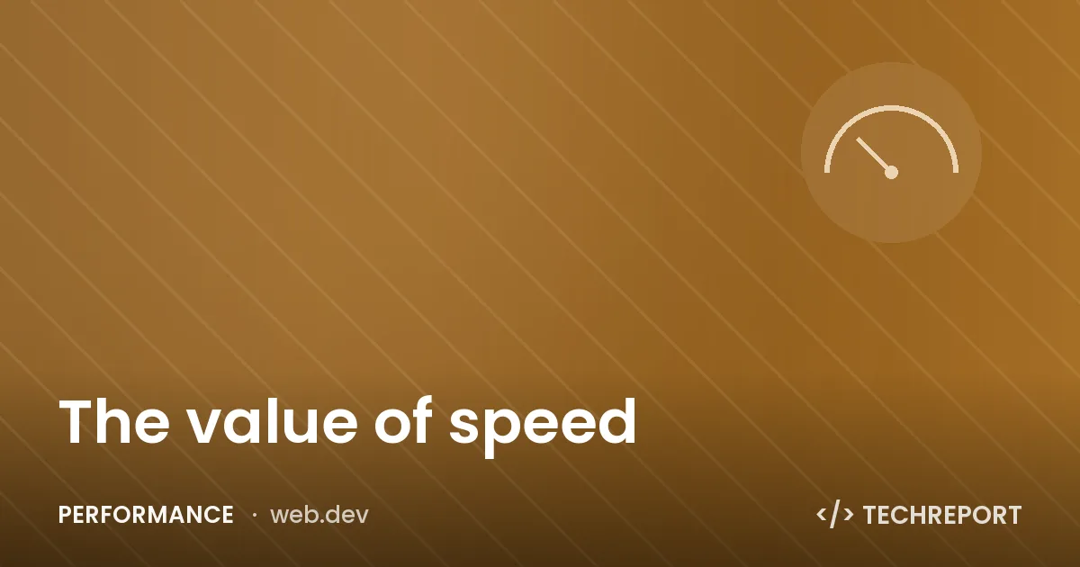 The value of speed