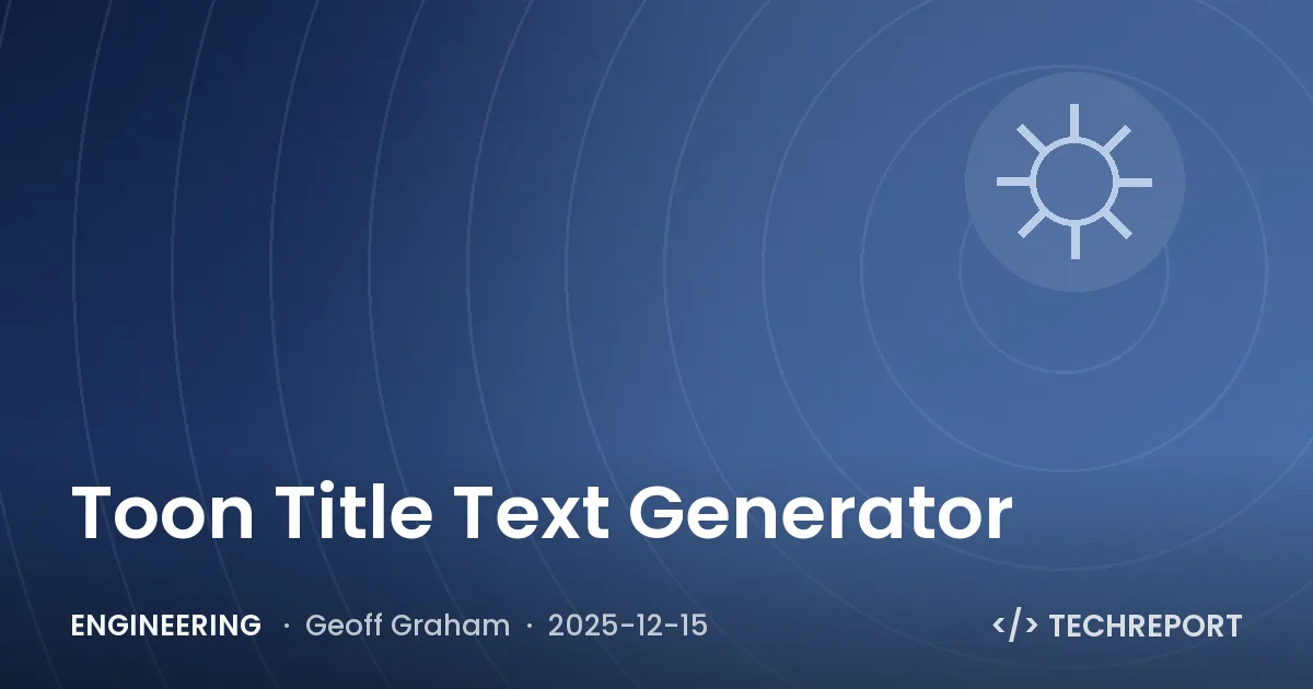 Engineering — Toon Title Text Generator
