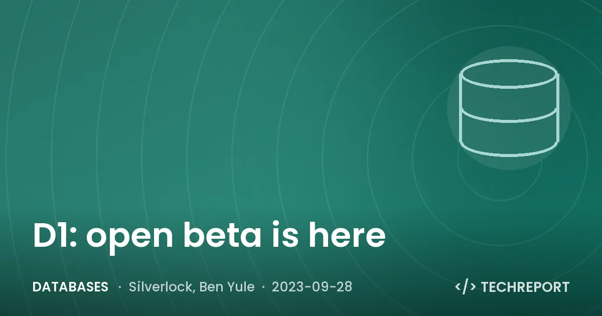 D1: open beta is here