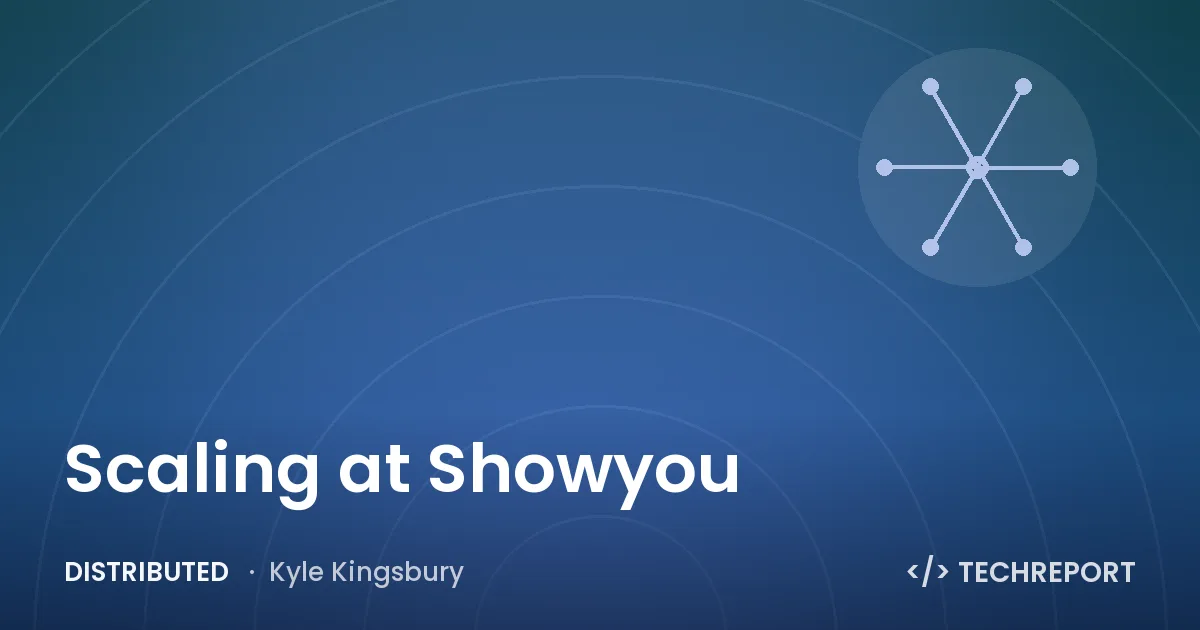 Distributed — Scaling at Showyou