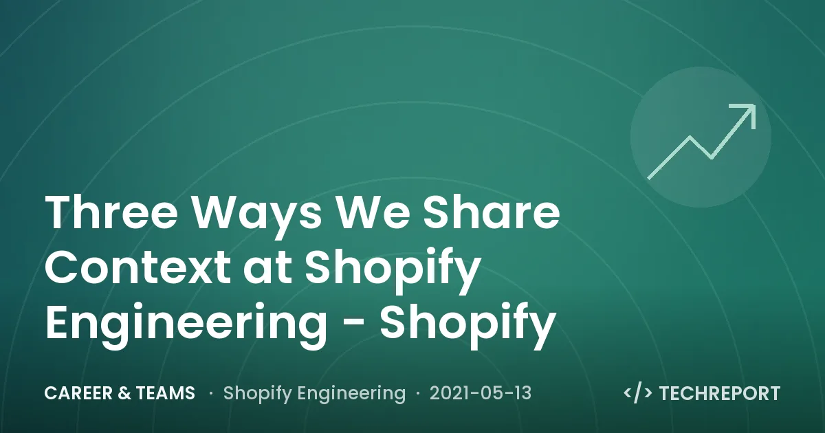 Three Ways We Share Context at Shopify Engineering - Shopify