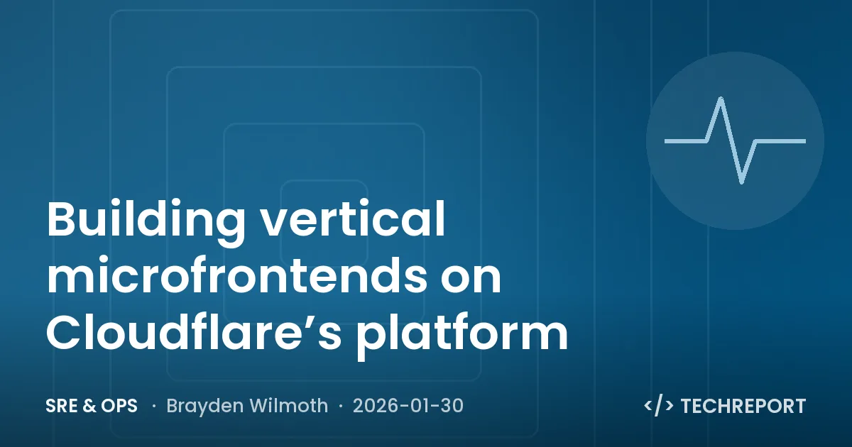 SRE & Ops — Building vertical microfrontends on Cloudflare’s platform