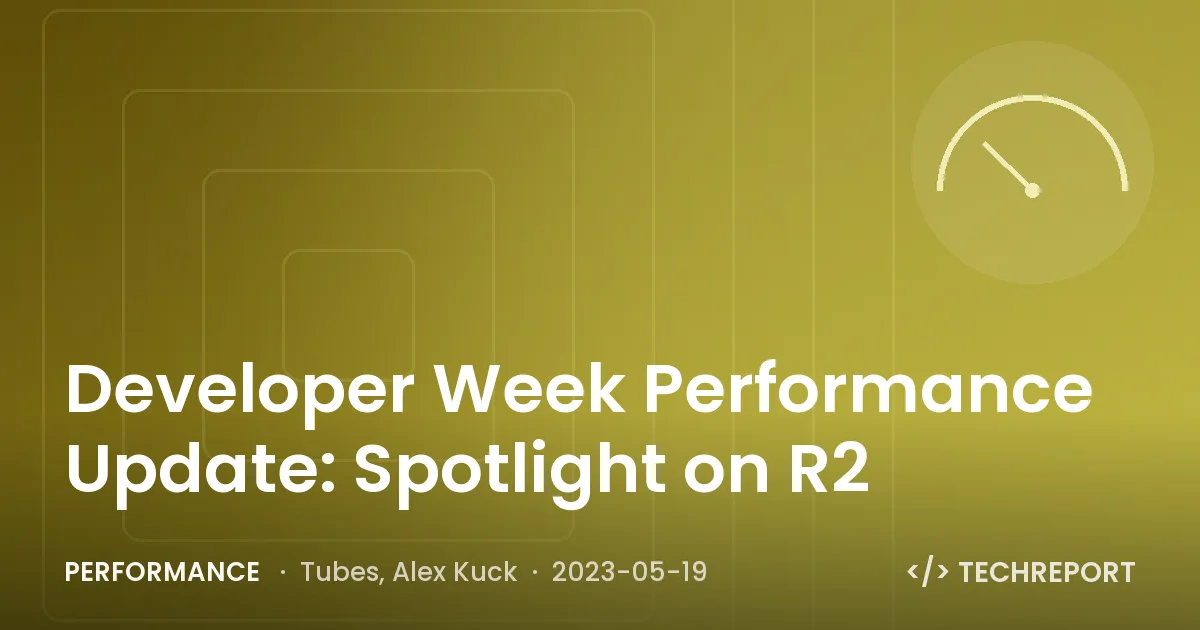 Performance — Developer Week Performance Update: Spotlight on R2