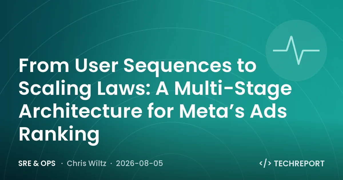 SRE & Ops — From User Sequences to Scaling Laws: A Multi-Stage Architecture for Meta’s Ads Ranking