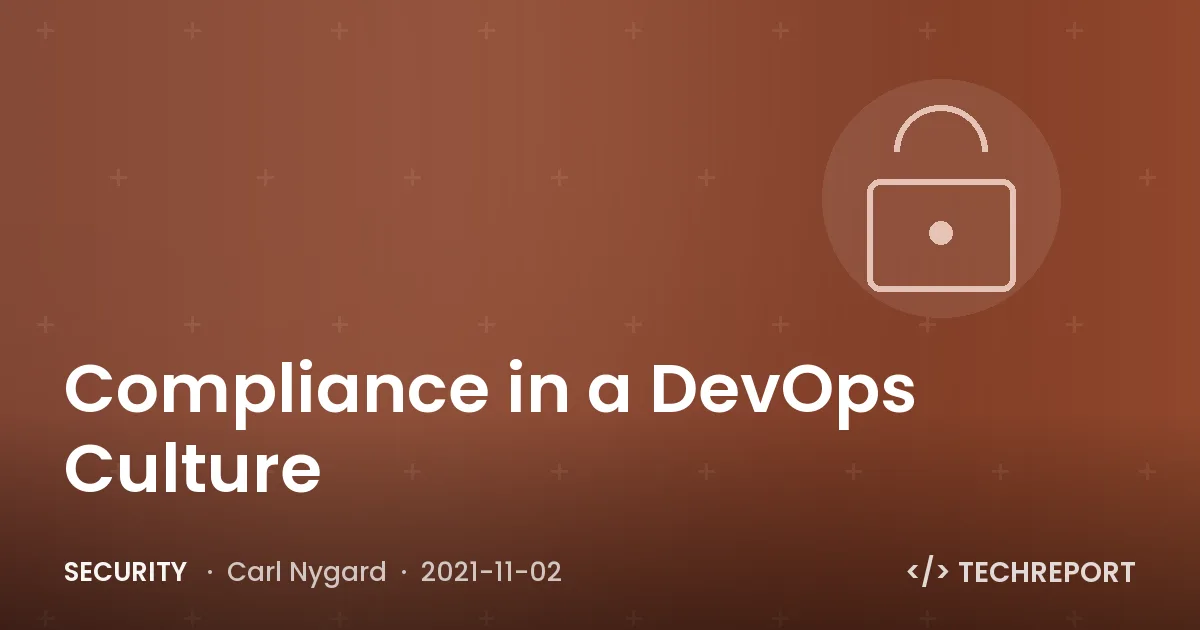 Security — Compliance in a DevOps Culture