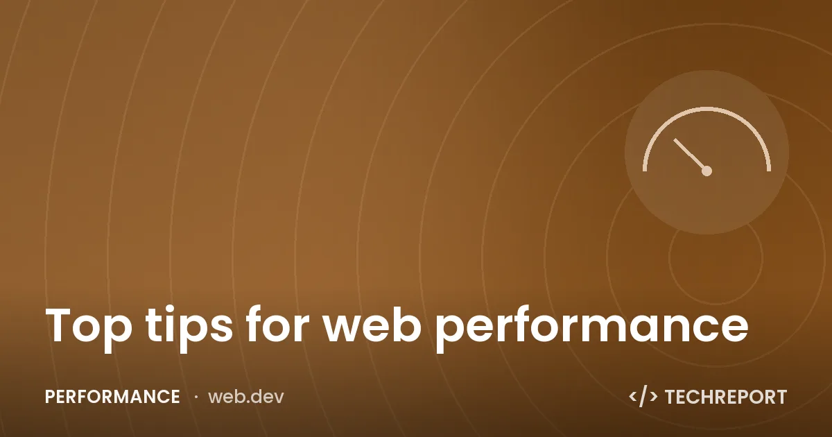 Top tips for web performance