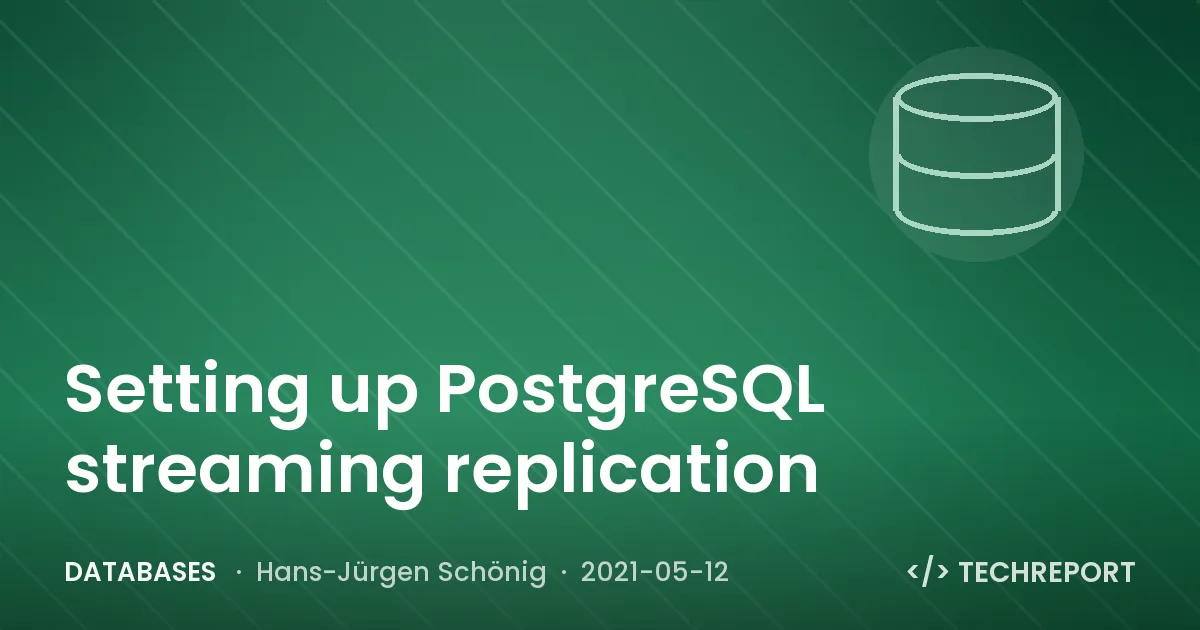 Setting up PostgreSQL streaming replication