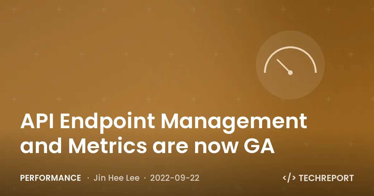 Performance — API Endpoint Management and Metrics are now GA