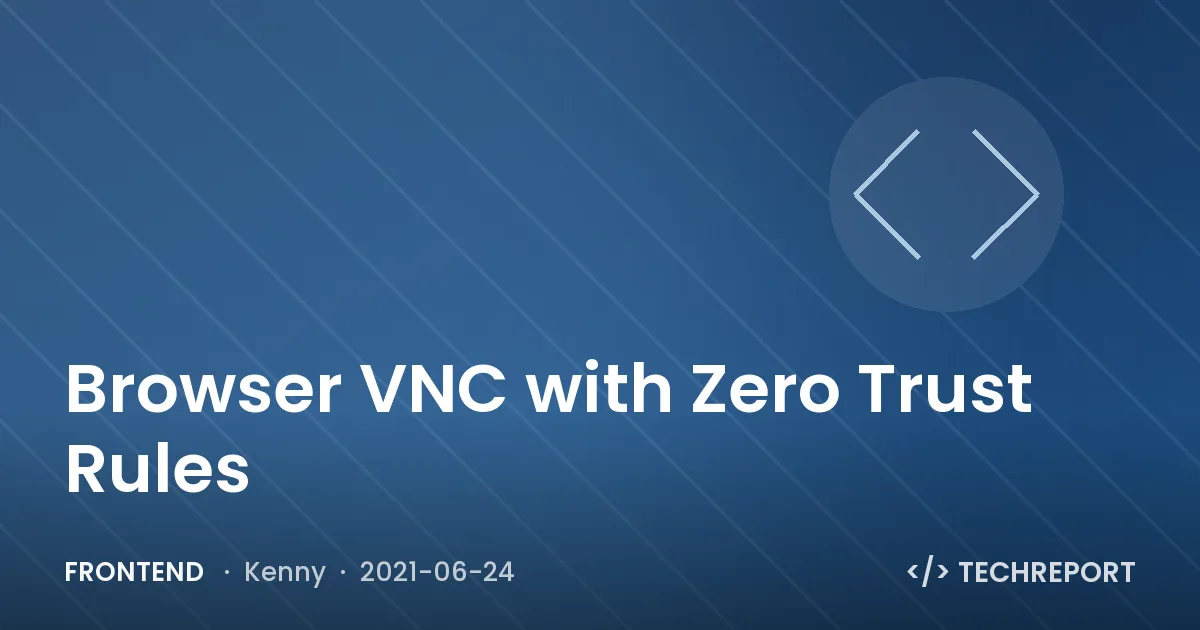 Frontend — Browser VNC with Zero Trust Rules