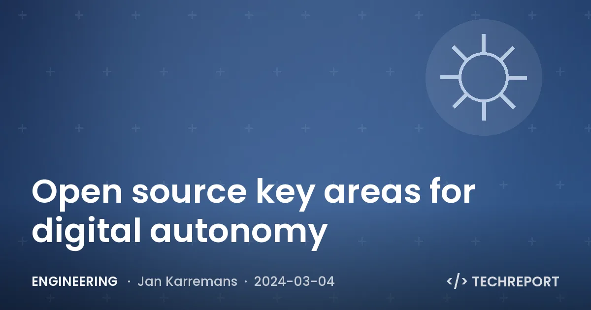 Engineering — Open source key areas for digital autonomy